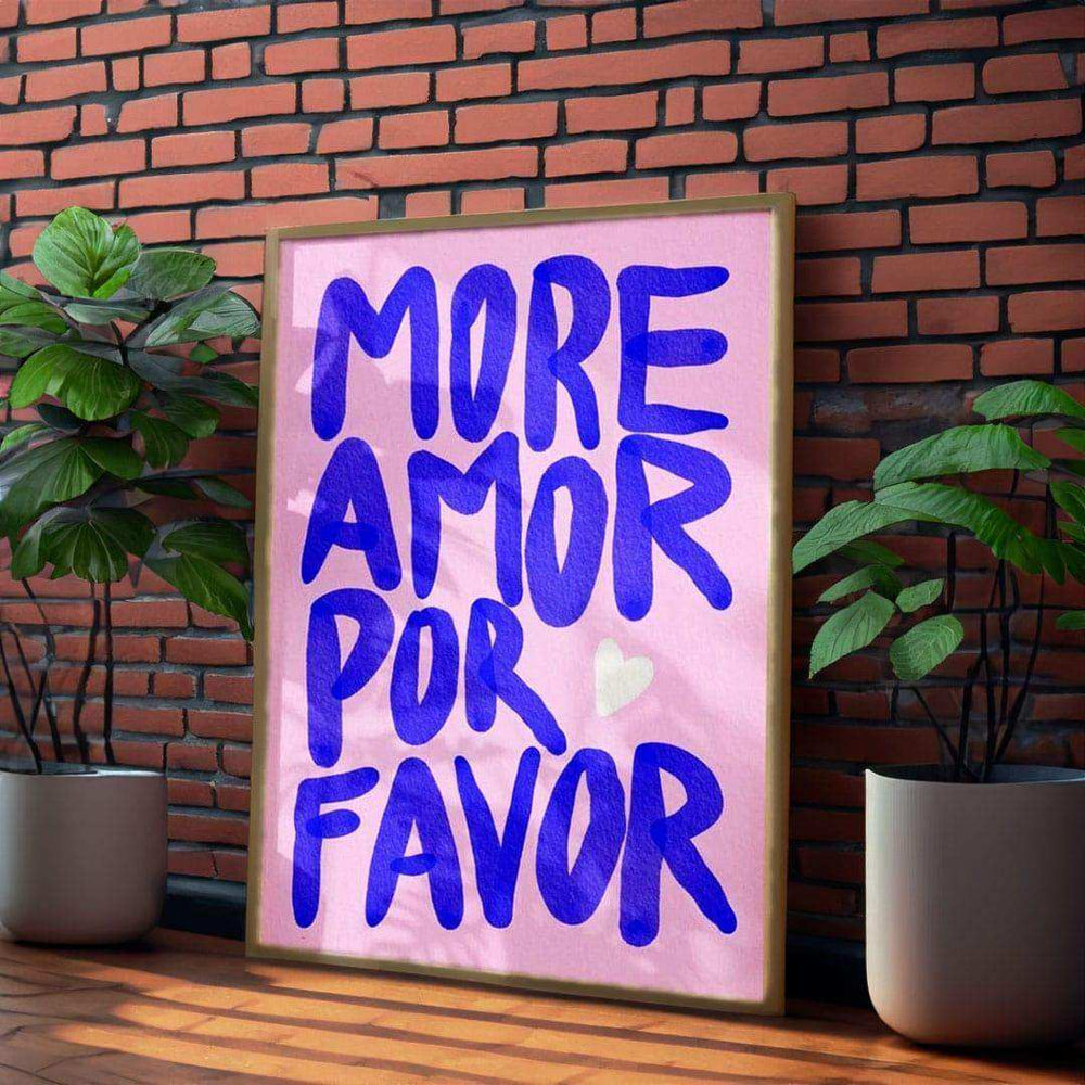 More Amor Por Favor Print (3 Colours) - Sickhaus - Quirky Home Accessories UK