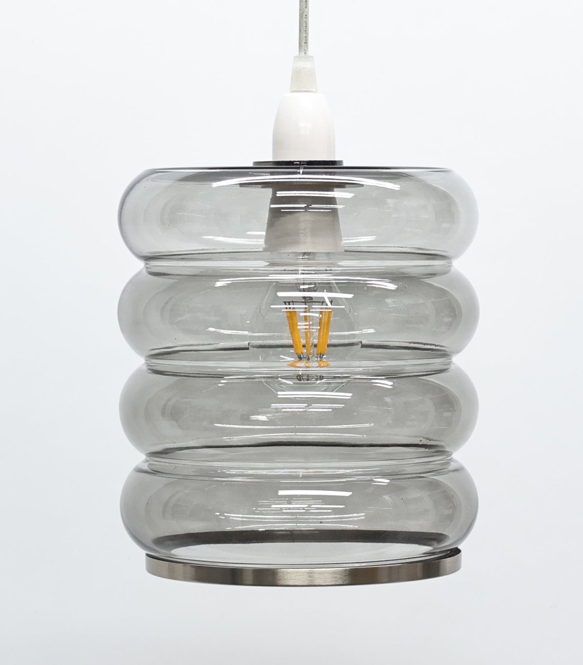 Cassia Smoke Glass Easy-Fit Pendant – product view 2