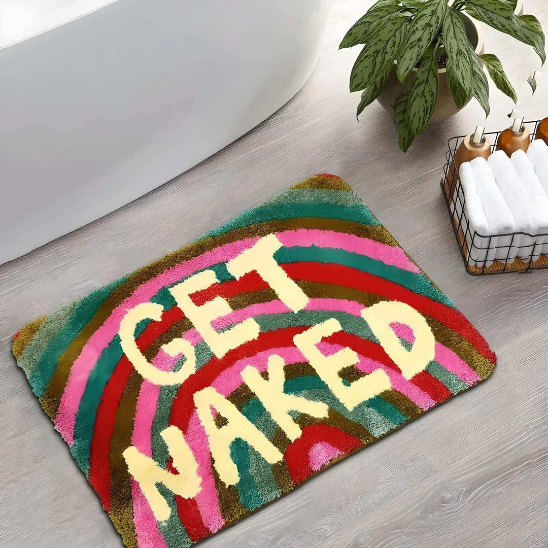 Rainbow Get Naked Bath Mat - Sickhaus - Quirky Home Accessories UK