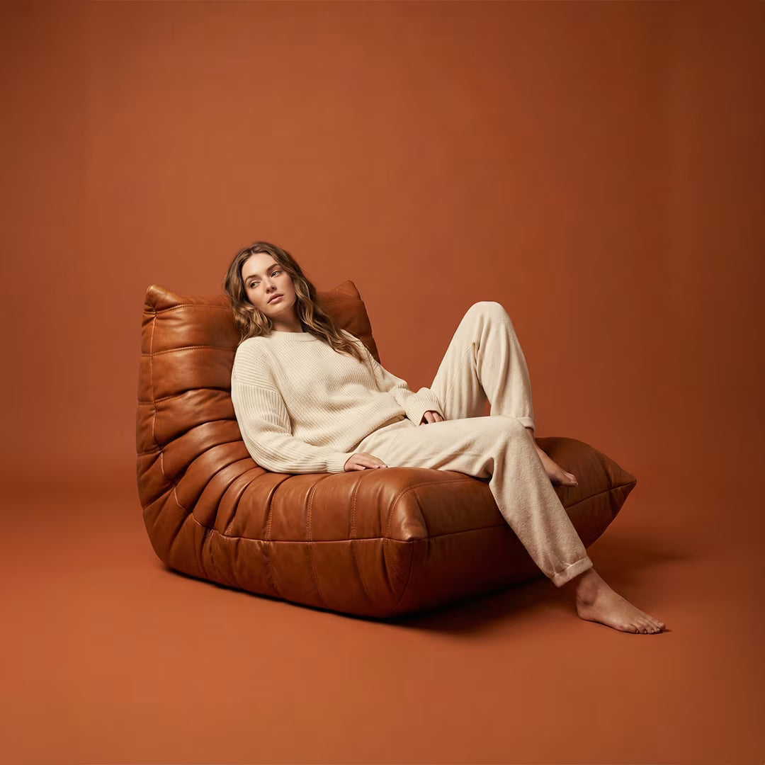 Caterpillar Lounger Chair shown in a square front product view