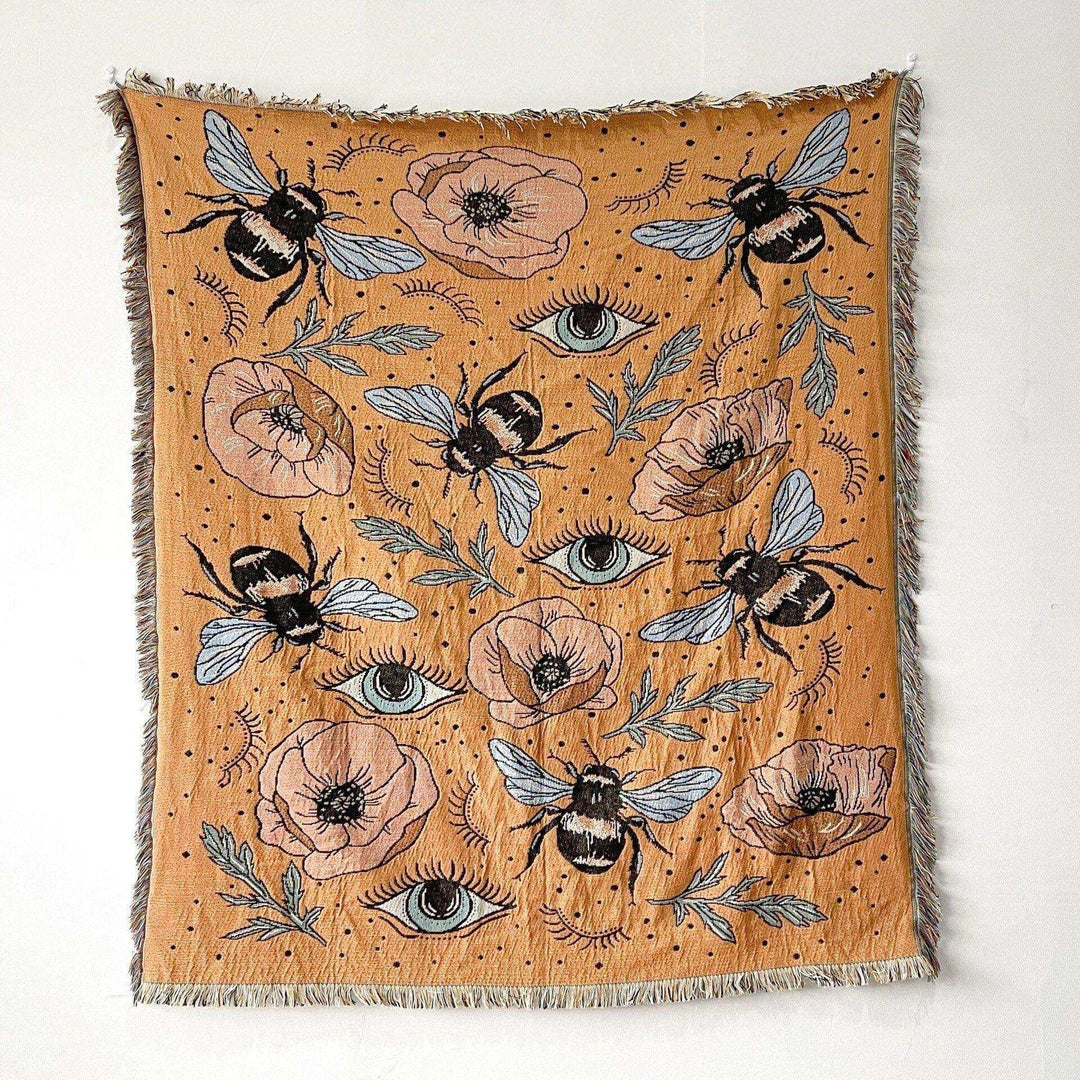 The Bumble Bee Tapestry / Throw - Sickhaus - Quirky Home Accessories UK