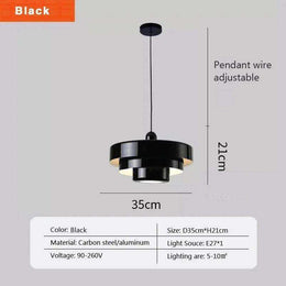Adjustable retro pendant light for bedroom or living room