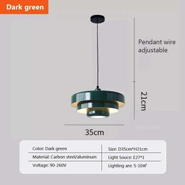 Painted metal pendant light with mid-century profile