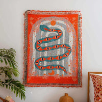 The Serpent Woven Tapestry / Throw - Sickhaus - Quirky Home Accessories UK