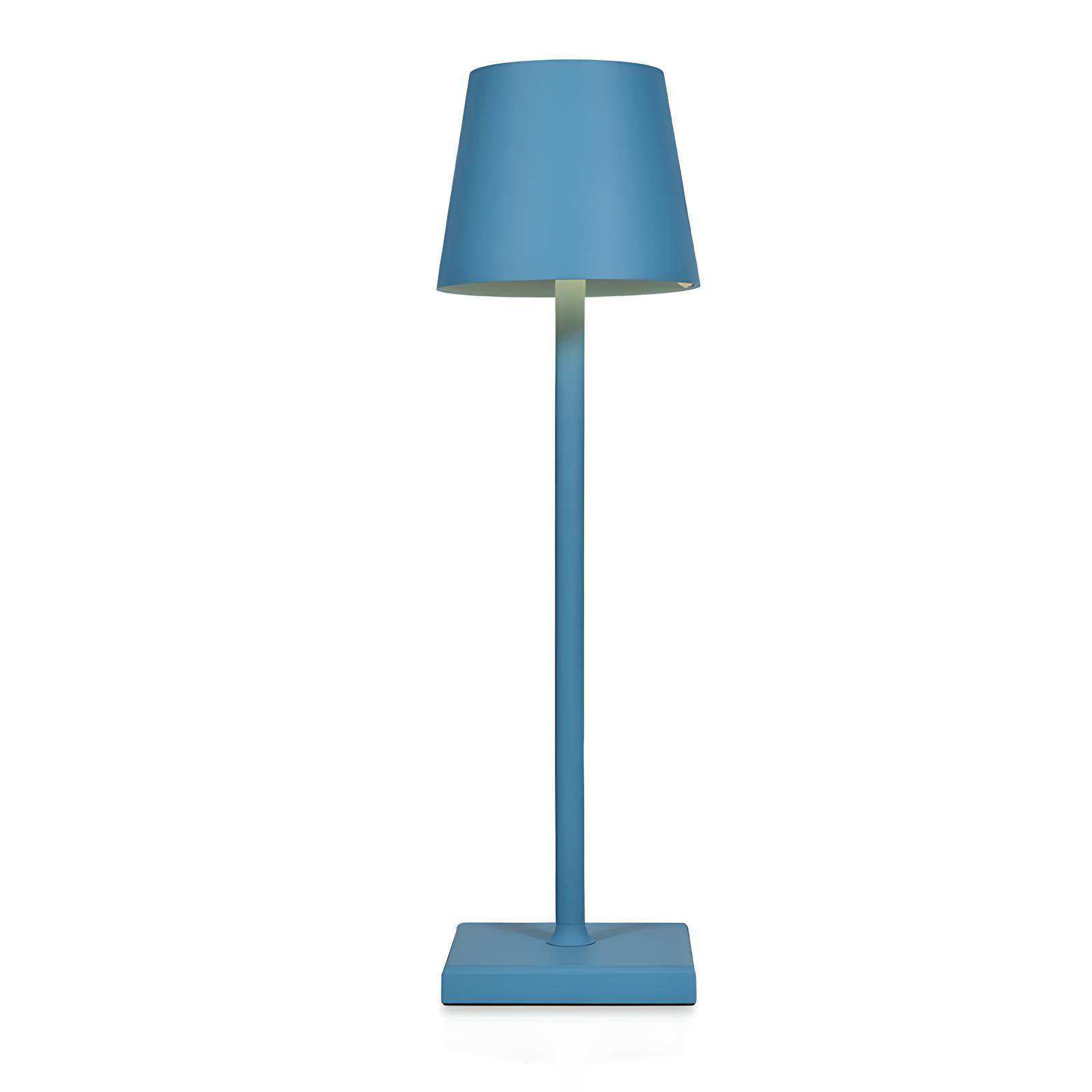 Slim rechargeable table lamp in multiple colour finishes