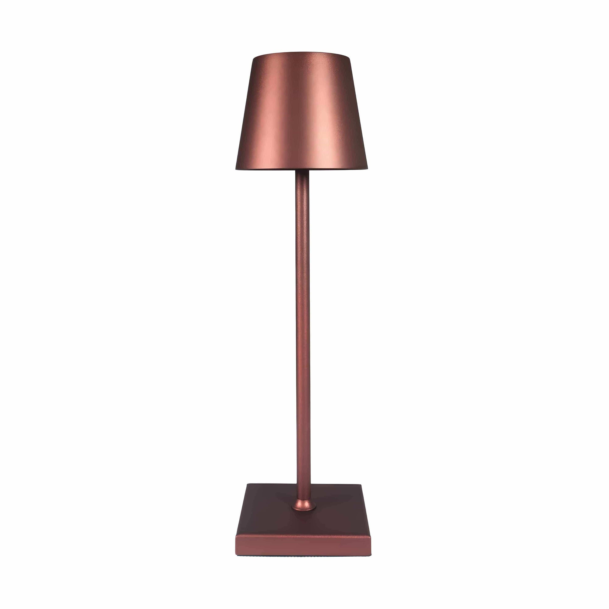 Modern metal table lamp with compact circular base