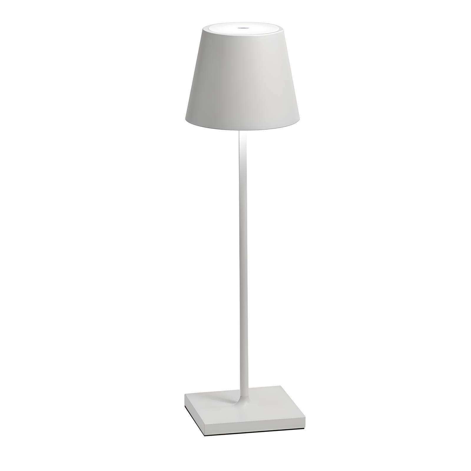 Aluminium LED table lamp with warm neutral and cool light