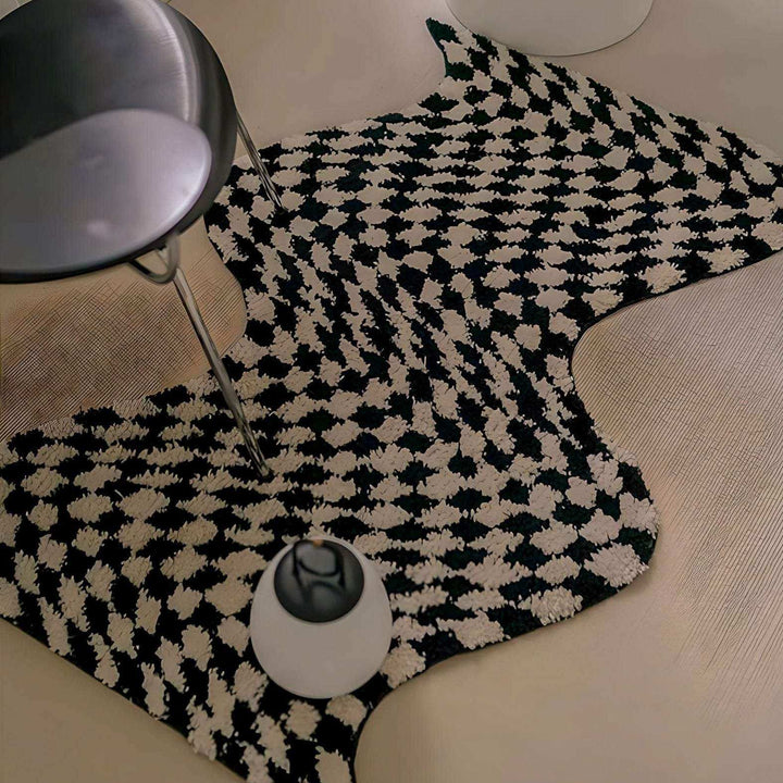 The Wavy Checkerboard Rug - Sickhaus - Quirky Home Accessories UK