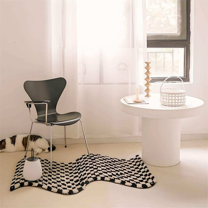 The Wavy Checkerboard Rug - Sickhaus - Quirky Home Accessories UK
