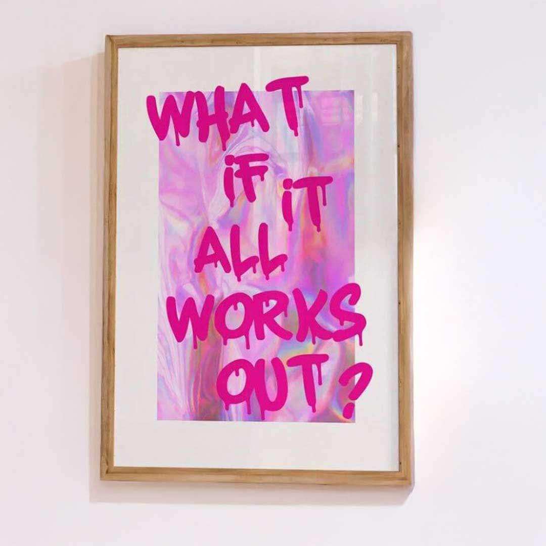 What If It All Works Out optimistic canvas print