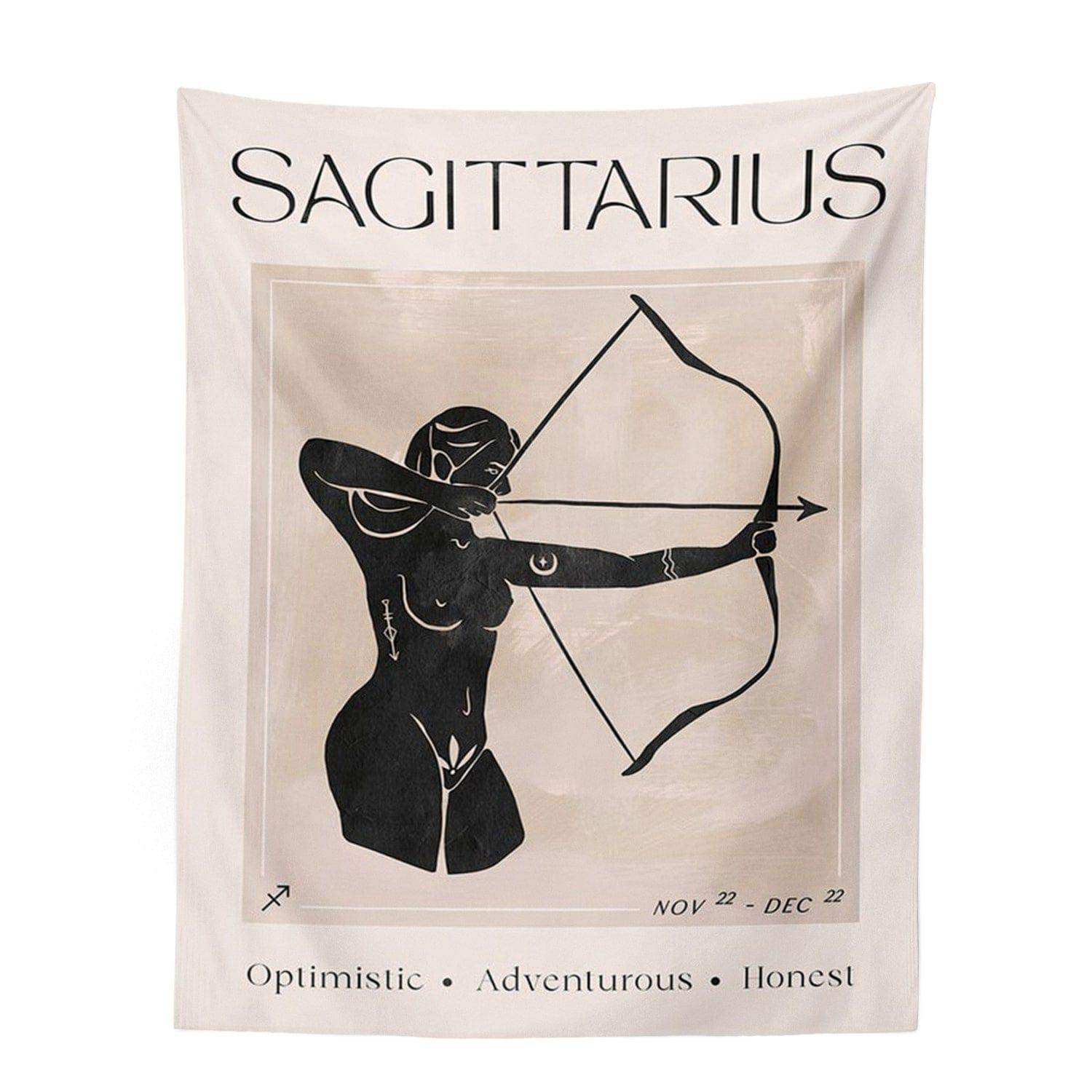 Minimalist zodiac wall tapestry product view