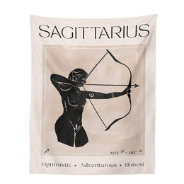 Minimalist zodiac wall tapestry product view