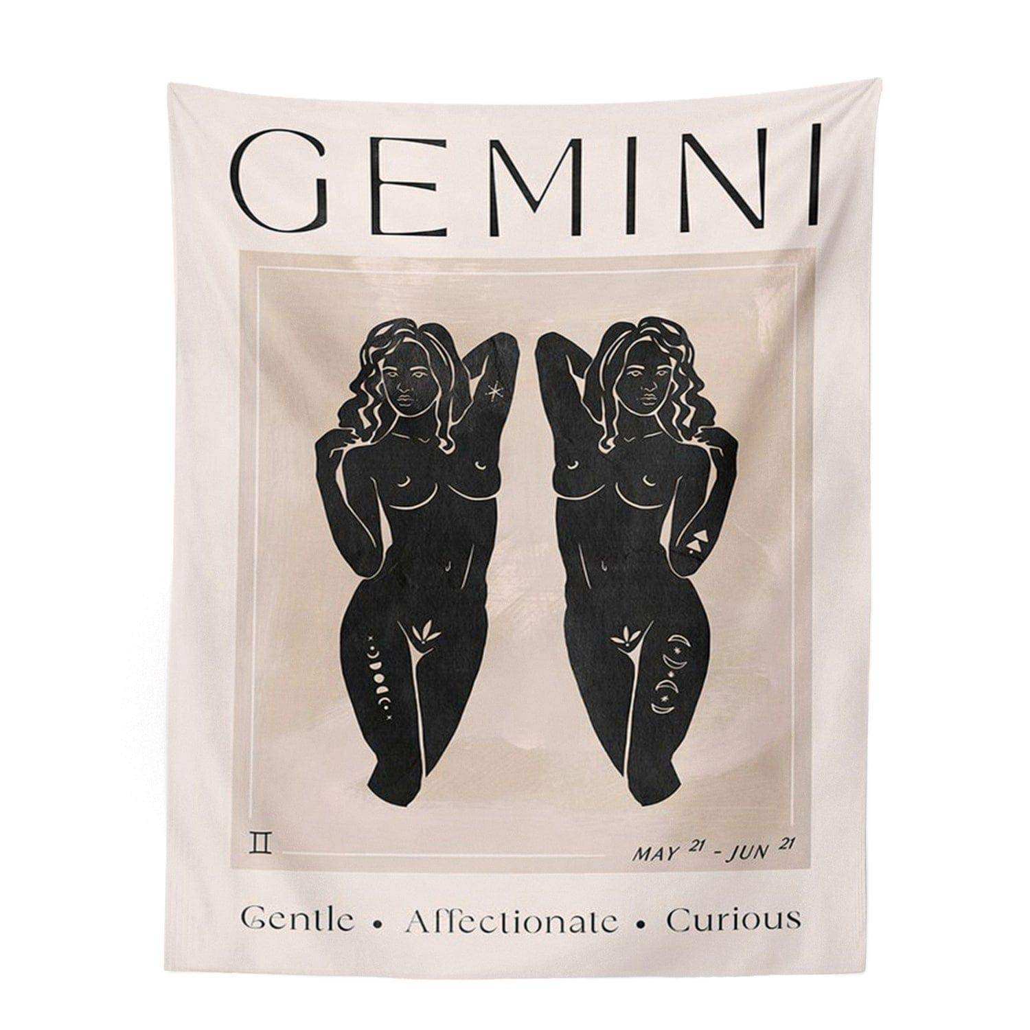 Polyester Astrology Tapestry fabric and artwork detail