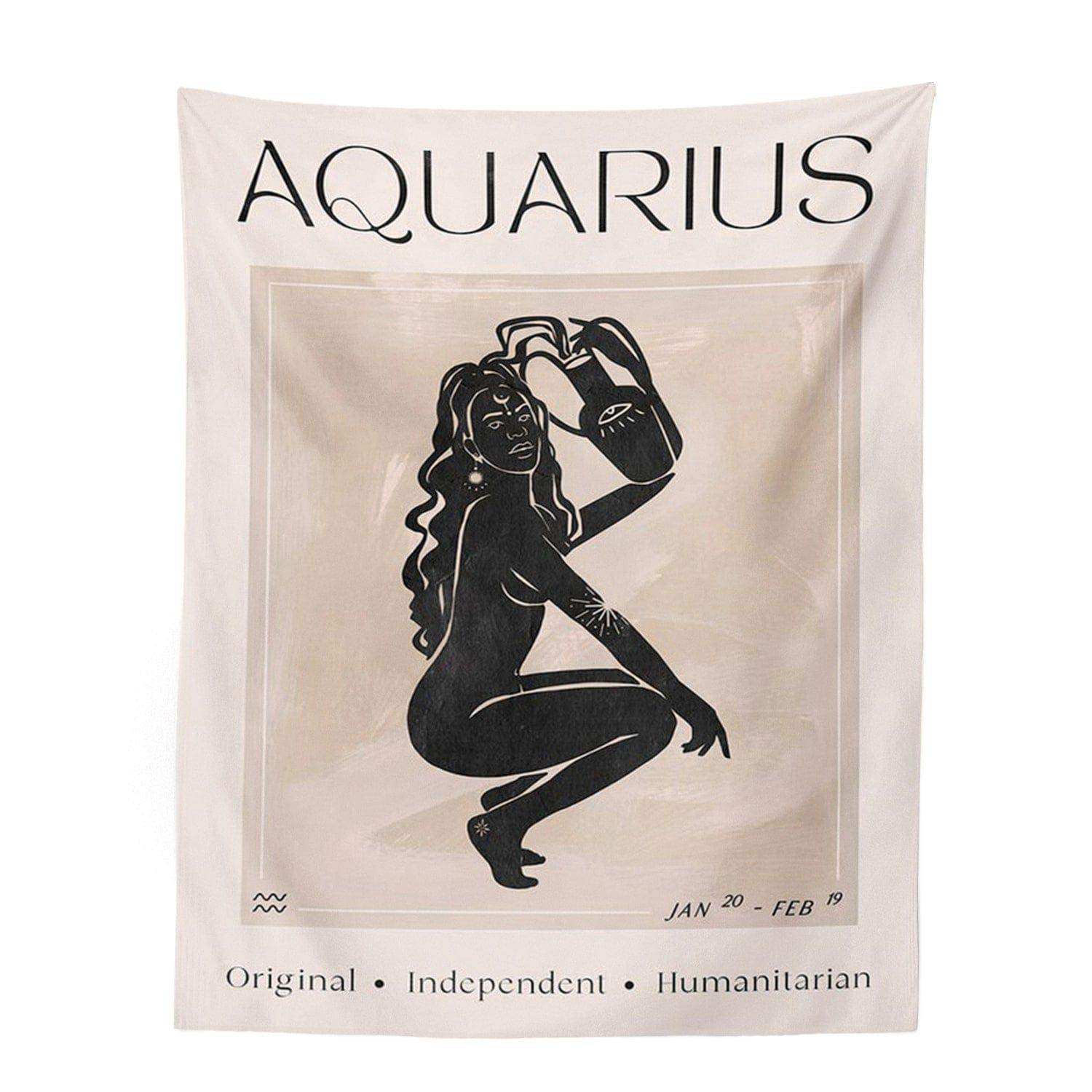 Astrology tapestry in a styled wall display