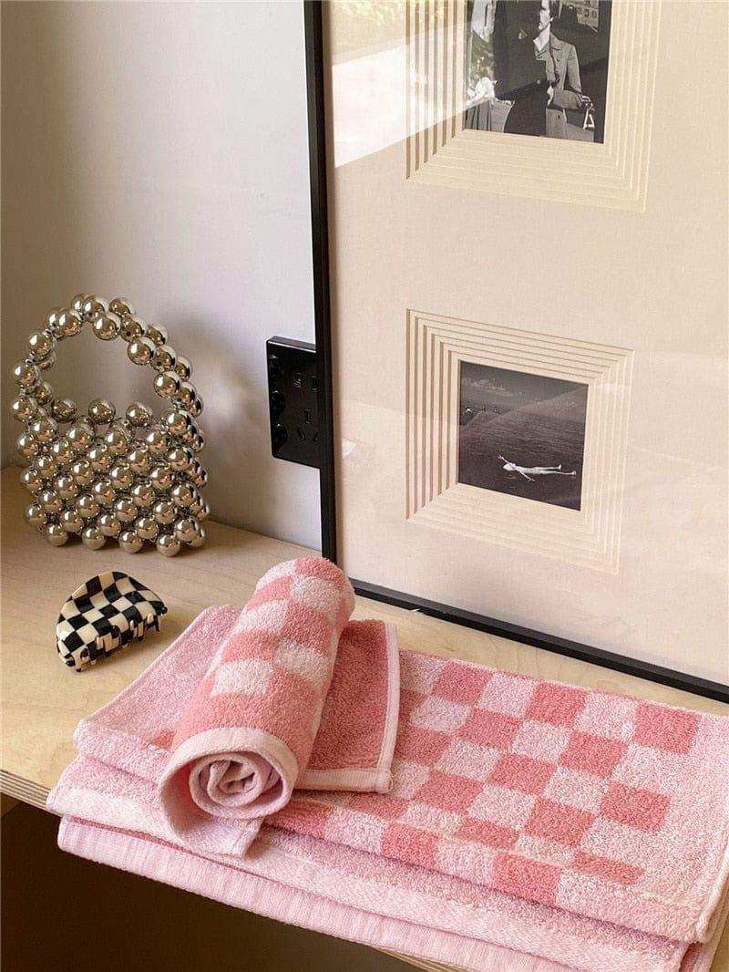 Checkerboard Bath Towels - Sickhaus - Quirky Home Accessories UK