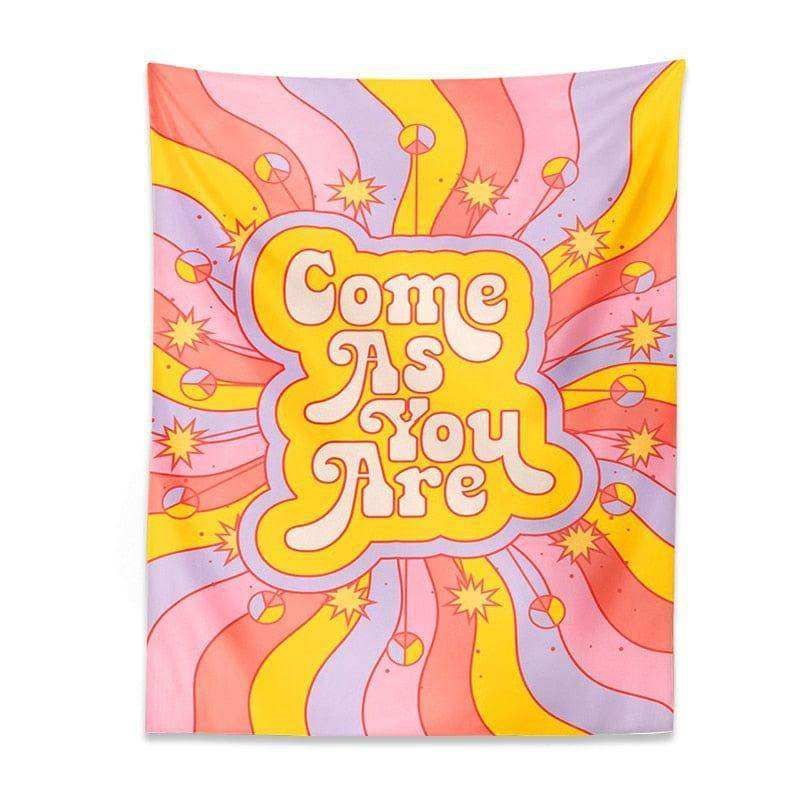 Come As You Are Retro Tapestry in a full product view