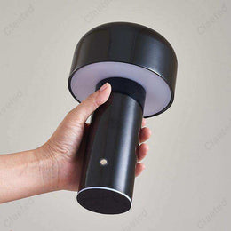Mini Mushroom desk lamp shown in red finish