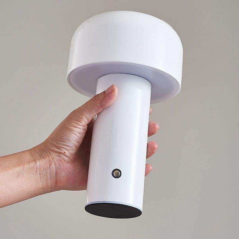 Mini Mushroom desk lamp shown in white finish
