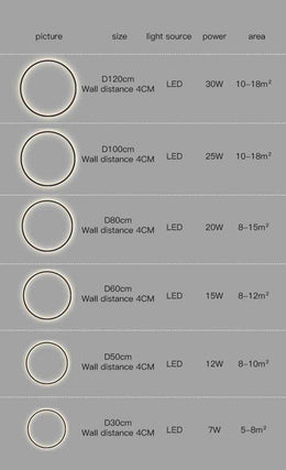 Minimalist circular wall light with black or gold finish options