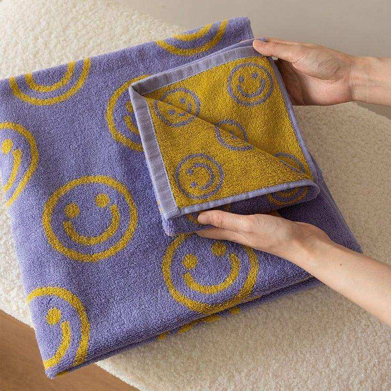 Smiling Bath Towel - Sickhaus - Quirky Home Accessories UK