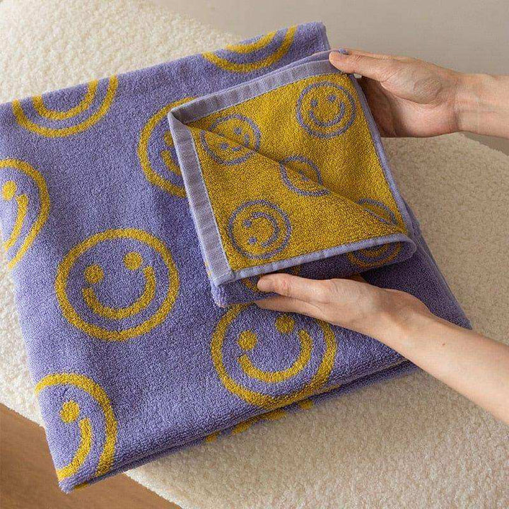 Smiling Bath Towel - Sickhaus - Quirky Home Accessories UK
