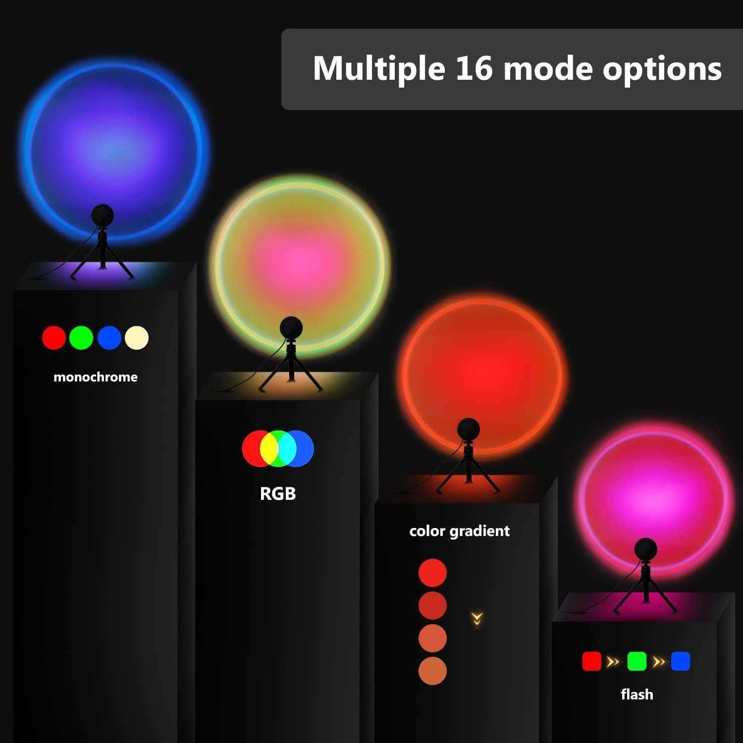 Sunset Glow Lamp with integrated LED projector