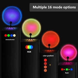 Sunset Glow Lamp with integrated LED projector