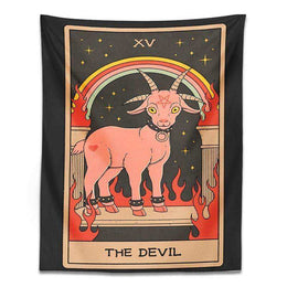 The Devil Tarot Tapestry in a full product view
