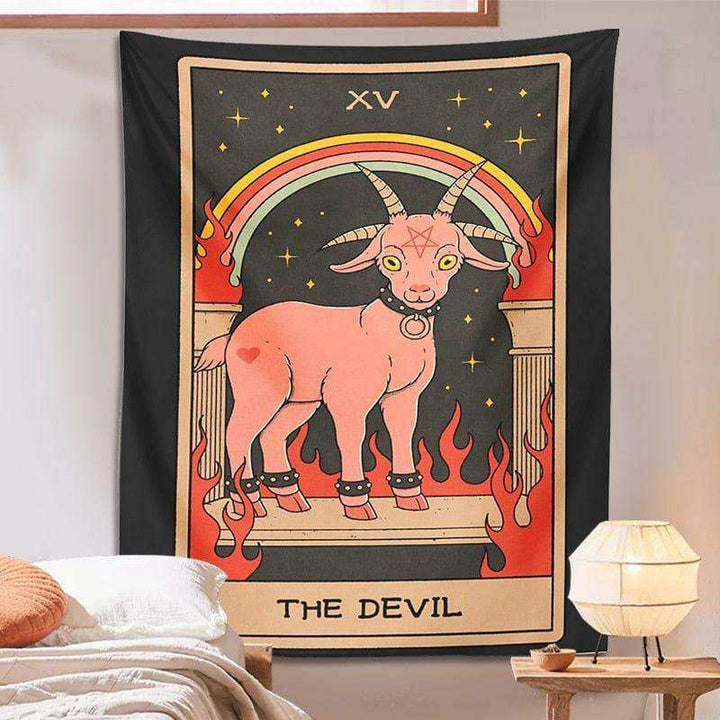 The Devil Tarot Tapestry - Sickhaus - Quirky Home Accessories UK