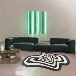 Black and white Illusion Rug pattern