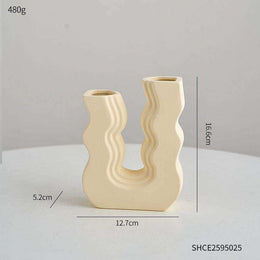 Large Wavy Wonder Vase with curved linework
