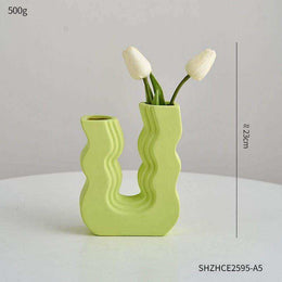 Small Green Wavy Wonder Vase